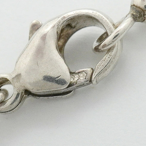 Oval Ball Chain Pendant Necklace Sterling Silver
