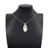 Oval Ball Chain Pendant Necklace Sterling Silver