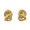 Rhinestone Clip-On Earrings Gold and Rhinestone