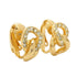Rhinestone Clip-On Earrings Gold and Rhinestone