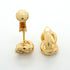 Rhinestone Clip-On Earrings Gold and Rhinestone