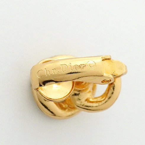 Rhinestone Clip-On Earrings Gold and Rhinestone