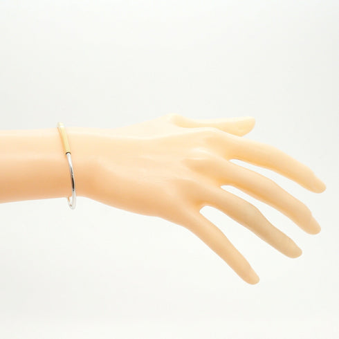 Rock Narrow Bracelet 18K White Gold and 18K Yellow Gold