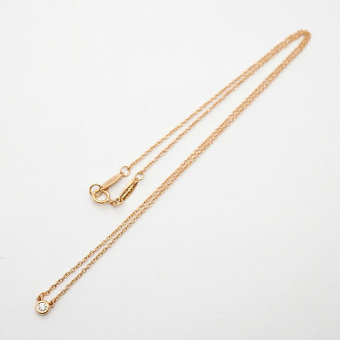 Elsa Peretti Diamonds By The Yard Pendant Necklace 18K Rose Gold and Diamond