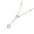 Heart Link Lariat Pendant Necklace Sterling Silver