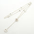 Heart Link Lariat Pendant Necklace Sterling Silver