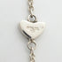 Heart Link Lariat Pendant Necklace Sterling Silver