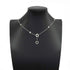 Heart Link Lariat Pendant Necklace Sterling Silver