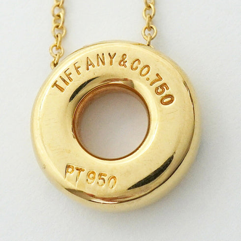Pendant Necklace Platinum and 18K Yellow Gold with Diamond