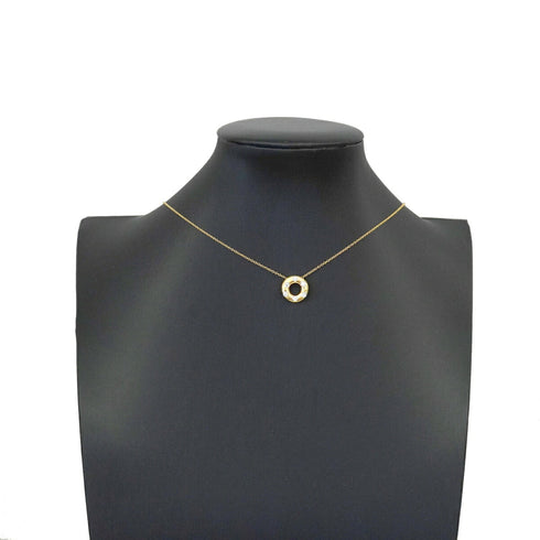 Pendant Necklace Platinum and 18K Yellow Gold with Diamond