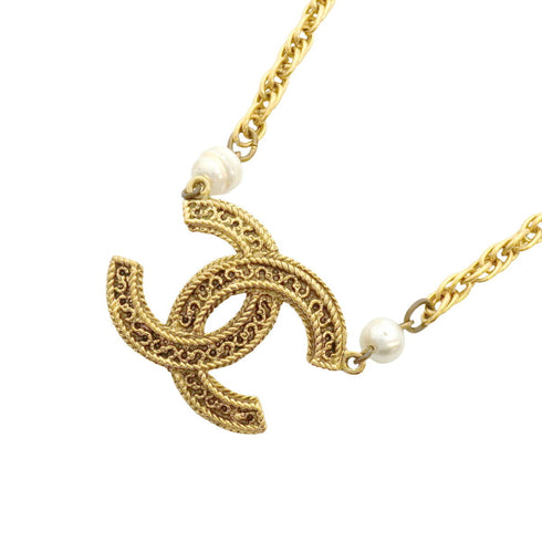 CC Logo Pendant Necklace Metal