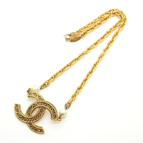 CC Logo Pendant Necklace Metal