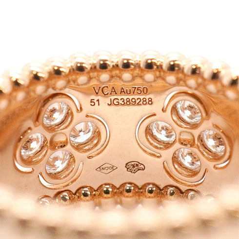 Perlee Clover Ring 18K Rose Gold with Diamond