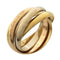Vendome Louis Cartier Band Ring 18K Tricolor Gold