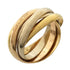 Vendome Louis Cartier Band Ring 18K Tricolor Gold