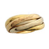 Vendome Louis Cartier Band Ring 18K Tricolor Gold