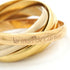 Vendome Louis Cartier Band Ring 18K Tricolor Gold