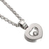 Heart Pendant Necklace 18K White Gold