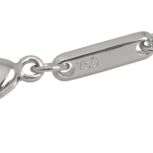 Heart Pendant Necklace 18K White Gold