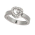 Happy Diamond Heart Ring 18K White Gold