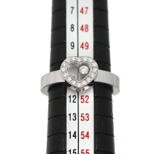 Happy Diamond Heart Ring 18K White Gold