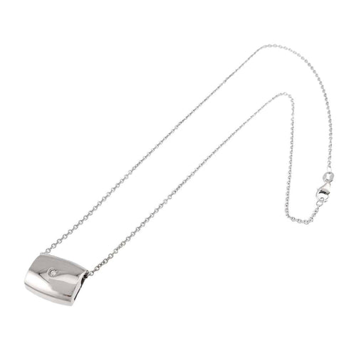 Pendant Necklace 18K White Gold 42cm With Diamond