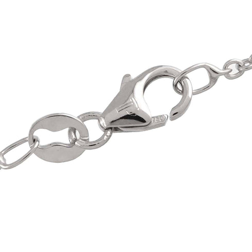 Pendant Necklace 18K White Gold 42cm With Diamond