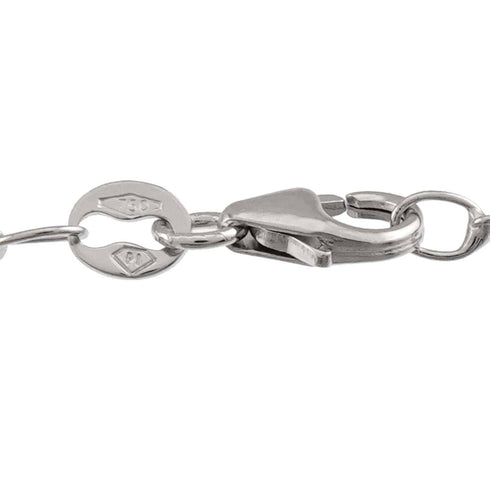 Pendant Necklace 18K White Gold 42cm With Diamond