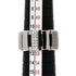 Band Ring Rubber and 18K White Gold with Diamond