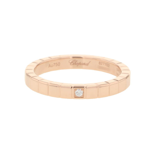 Ice Cube Band Ring 18K Rose Gold with Diamond Mini