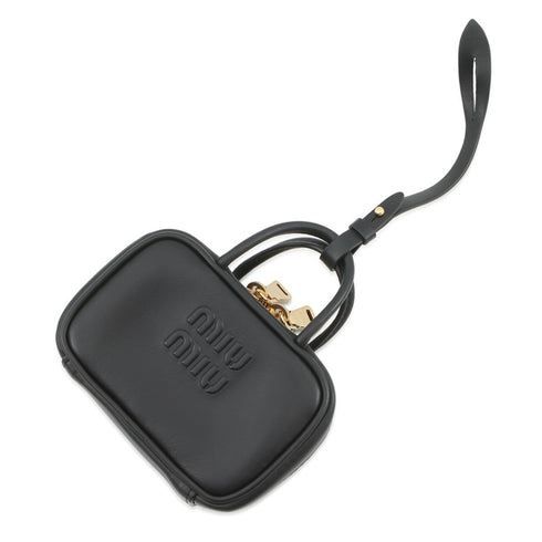 Handbag Charm Leather Black