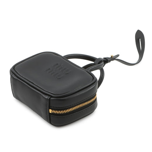 Handbag Charm Leather Black