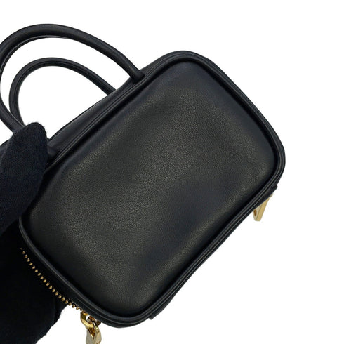 Handbag Charm Leather Black