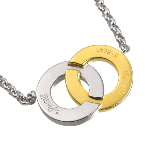 Pendant Necklace 18K White Gold and 18K Yellow Gold