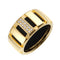 Class One Ring Rubber and 18K Yellow Gold Medium