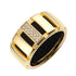 Class One Ring Rubber and 18K Yellow Gold Medium