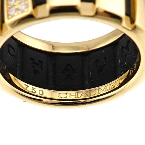 Class One Ring Rubber and 18K Yellow Gold Medium