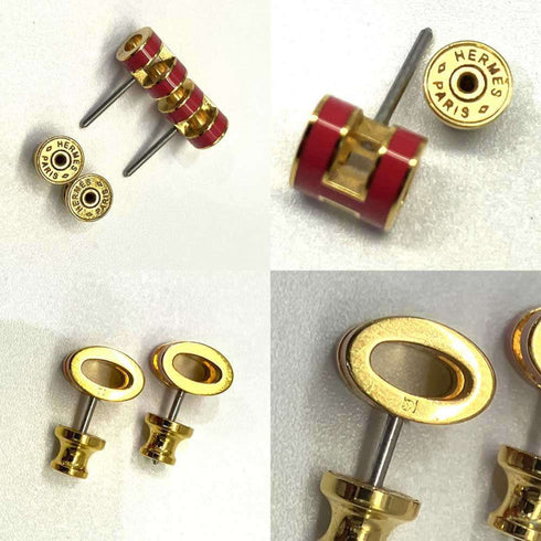 Earrings Lacquer and Metal