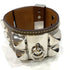 Medor Bracelet Swift Leather Cyan and Etoupe