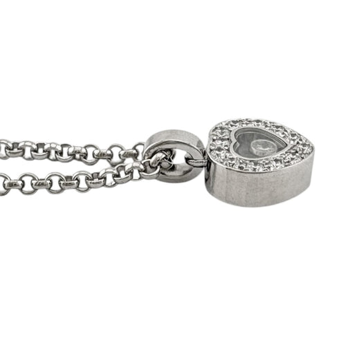 Pendant Necklace 18K White Gold and Diamond
