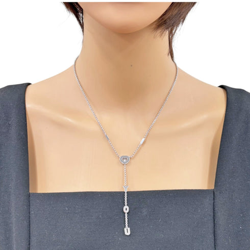 Pendant Necklace 18K White Gold With Diamond