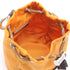 Charm Leather and Nylon Brown and Orange Handbag Charm