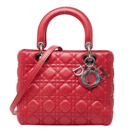 Lady Dior Bag Cannage Quilt Lambskin Medium