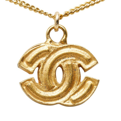 CC Logo Chain Pendant Necklace Metal