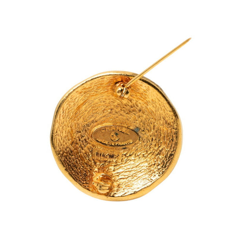 Vintage Cambon Round Brooch Metal