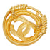 CC Logo Brooch Metal