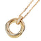 Trinity Pendant Necklace 18K Tricolor Gold