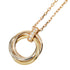 Trinity Pendant Necklace 18K Tricolor Gold