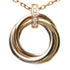 Trinity Pendant Necklace 18K Tricolor Gold