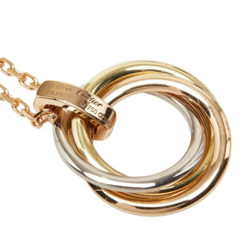 Trinity Pendant Necklace 18K Tricolor Gold
